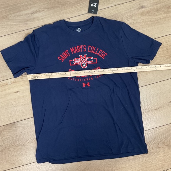 Under Armour‎ Saint Mary's College T-Shirt Graphic Navy Tee XL - Picture 7 of 8